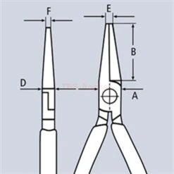 Knipex 34 52 130 ESD Praez.-Elektronikzange,flachrund -Knipex 34T 1