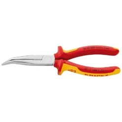 KNIPEX Storchschnabelzange Gebogen VDE 200mm 2-Komponenten-Griff Nr. 26 26 200