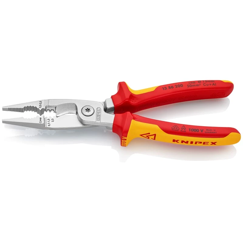 Knipex 13 86 200 SB Elektro-Installationszange 4 Knipex 13 86 200 SB Elektro-Installationszange – Bild 2
