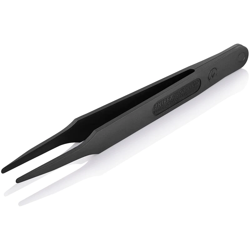Knipex 92 09 01 ESD Kunststoffpinzette schwarz 4 Knipex 92 09 01 ESD Kunststoffpinzette schwarz – Bild 2