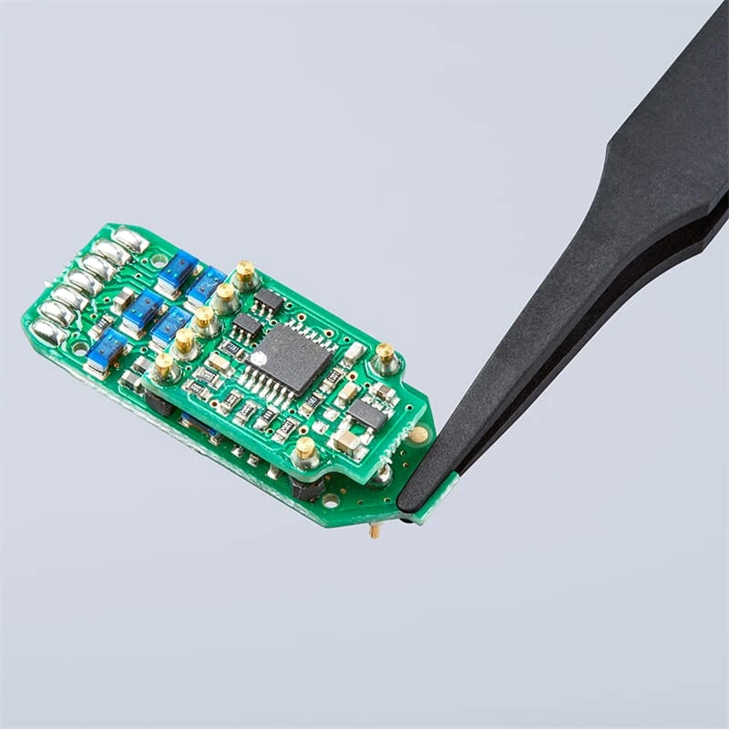 Knipex 92 09 01 ESD Kunststoffpinzette schwarz 6 Knipex 92 09 01 ESD Kunststoffpinzette schwarz – Bild 4