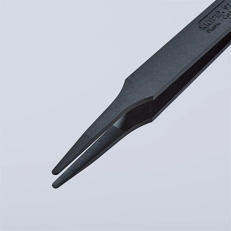 Knipex 92 09 01 ESD Kunststoffpinzette schwarz 7 Knipex 92 09 01 ESD Kunststoffpinzette schwarz – Bild 5