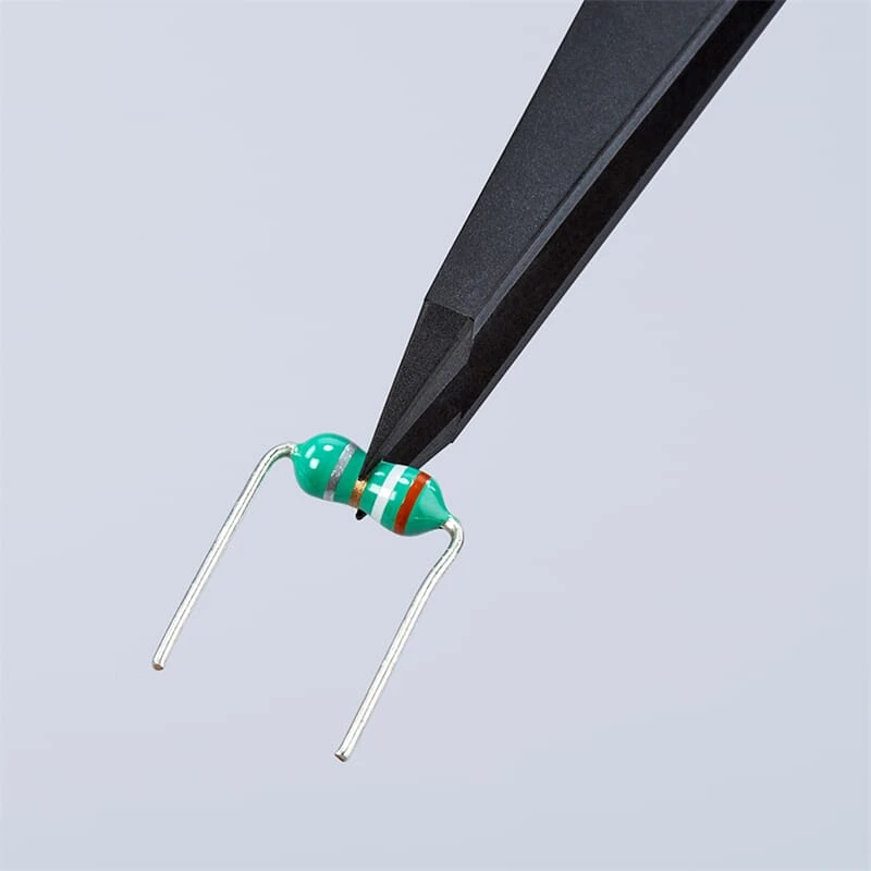 Knipex 92 09 02 ESD Kunststoffpinzette schwarz 5 Knipex 92 09 02 ESD Kunststoffpinzette schwarz – Bild 3