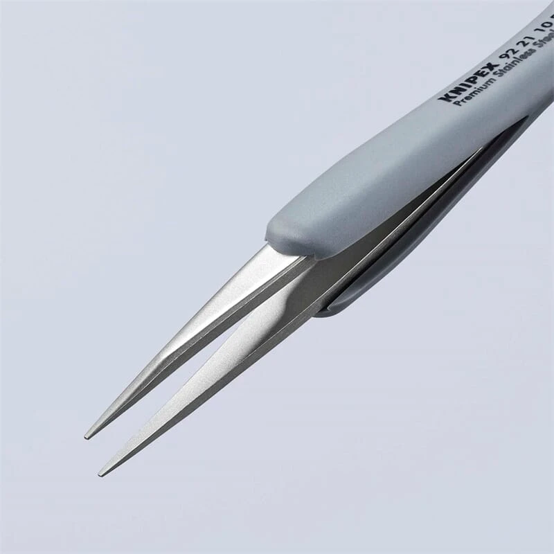 Knipex 92 21 10 ESD Präzisionspinzette Mit Gummertem Griff Edelstahl 6 Knipex 92 21 10 ESD Präzisionspinzette Mit Gummertem Griff Edelstahl – Bild 4