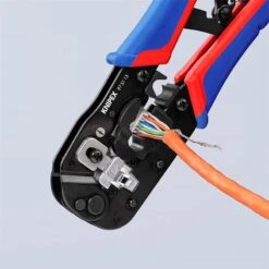 Knipex 97 51 13 Crimpzange Für RJ45-Westernstecker Mit Mehrkomponenten-Hüllen Brüniert 191 Mm -Knipex knipex 975113 00 F A 03