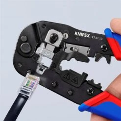 Knipex 97 51 13 Crimpzange Für RJ45-Westernstecker Mit Mehrkomponenten-Hüllen Brüniert 191 Mm -Knipex knipex 975113 00 F A 13