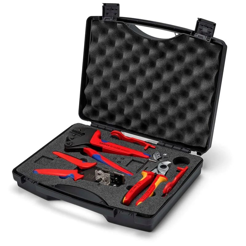 Knipex 97 91 04 V01 Werkzeugkoffer PV Für MC4 3 Knipex 97 91 04 V01 Werkzeugkoffer PV Für MC4