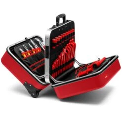 Knipex 98 99 15 Werkzeugkoffer "BIG Twin Move RED" Elektro Kompetenz, Bestückt
