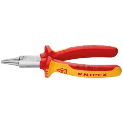 KNIPEX Rundzange Verchromt, VDE 160mm 2-Komponenten-Griff Nr. 22 06 160