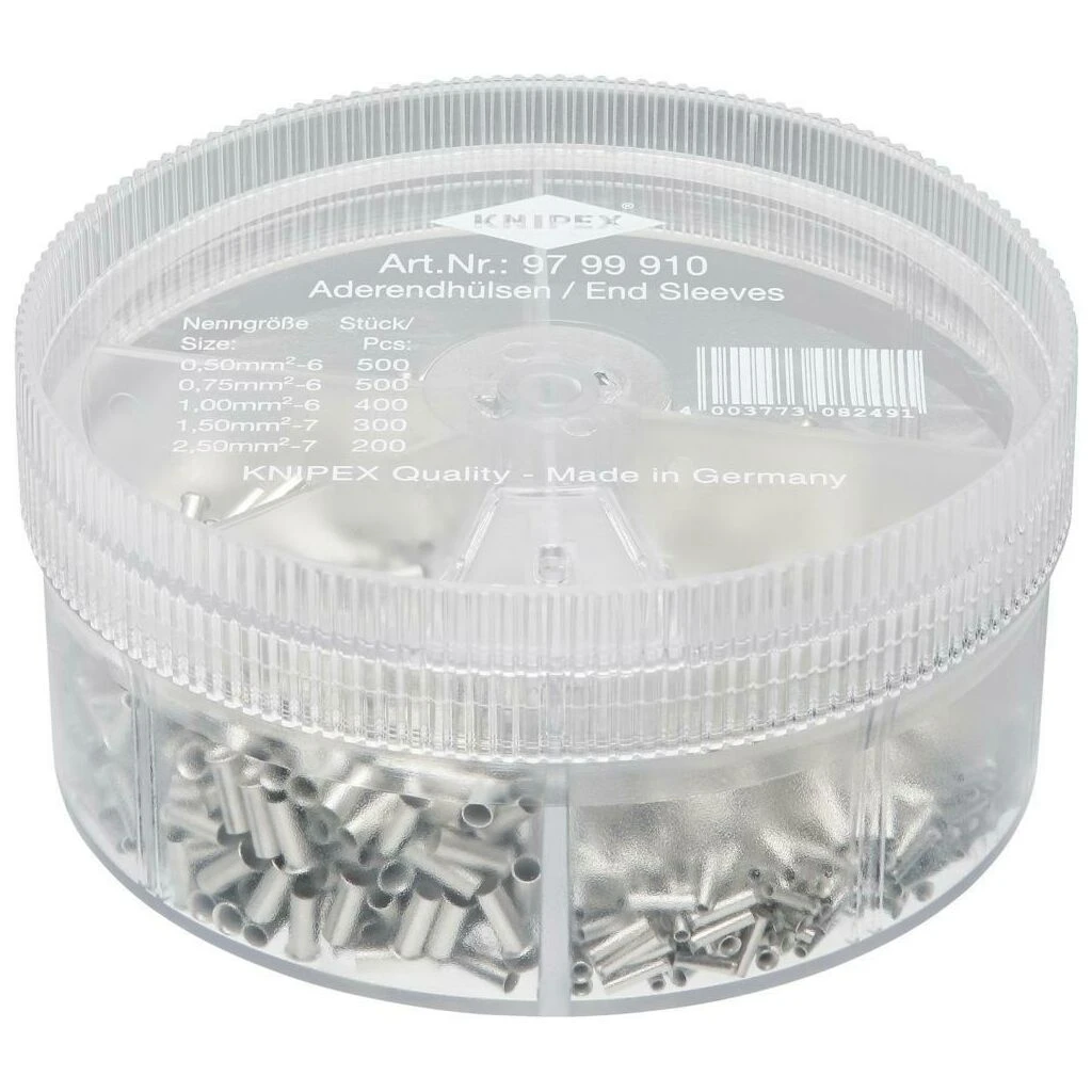 KNIPEX Aderendhülsen-Sortiment 0,50-2,50mm2 3 KNIPEX Aderendhülsen-Sortiment 0,50-2,50mm2